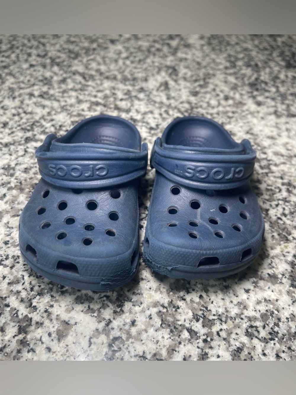 Crocs Baby Toddler Shoes 4 C 5 Navy Blue Slip On Water Clogs Outdoor Rubber